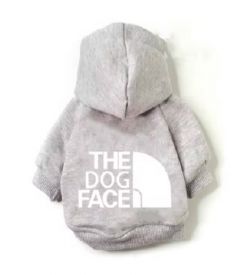 Pehmeä Huppari Dog Face Gray | Koot: S-XXL