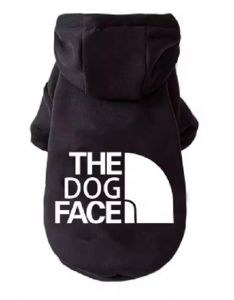 Pehmeä Huppari Dog Face Black | Koot: S-XXL